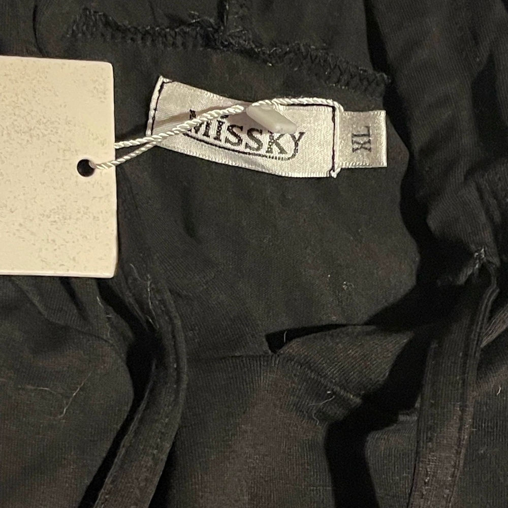 NWT MISSKY XL Black Hoodie Dress (fits like M/L) - Picture 3 of 3
